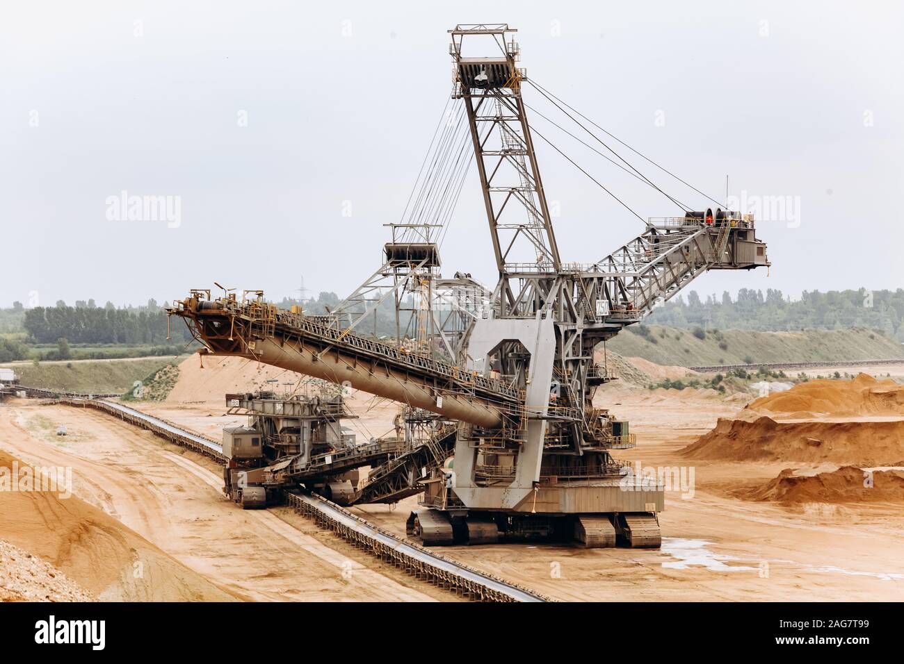 Giant bucket wheel excavator. The biggest excavator in the world. The