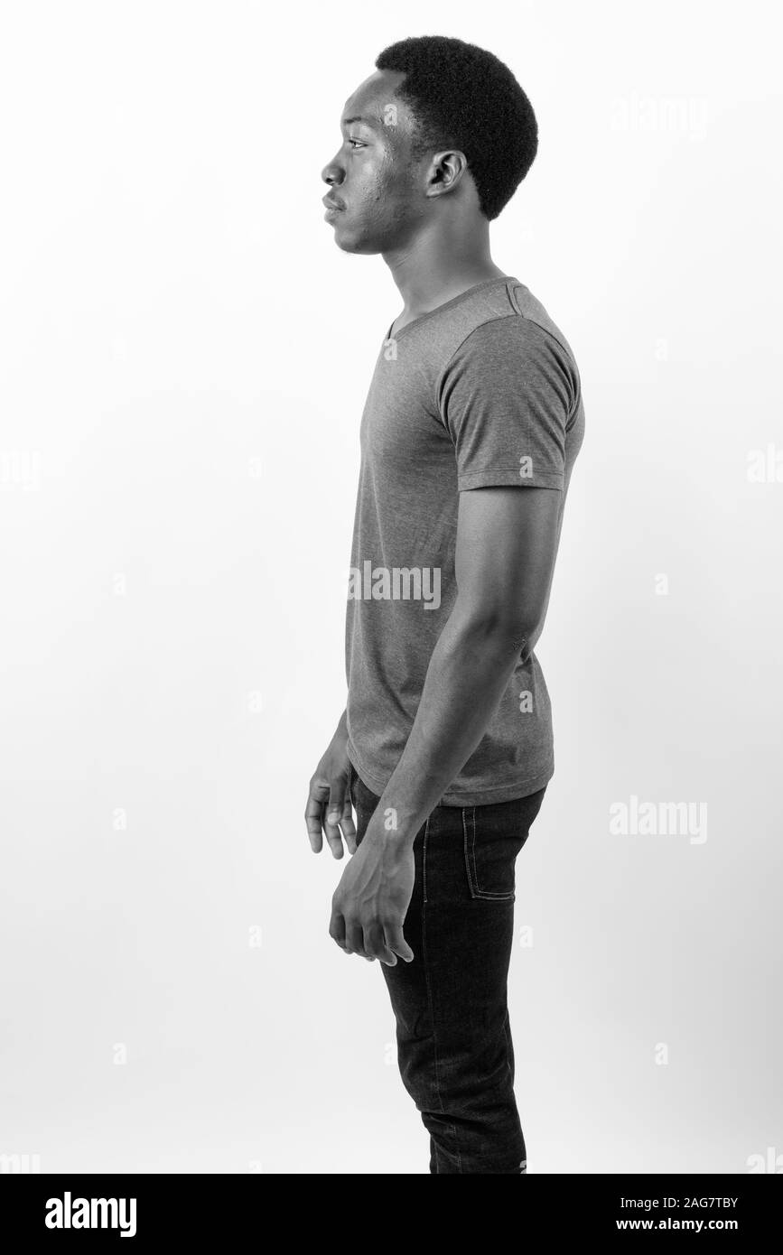 White background young adult Black and White Stock Photos & Images - Alamy