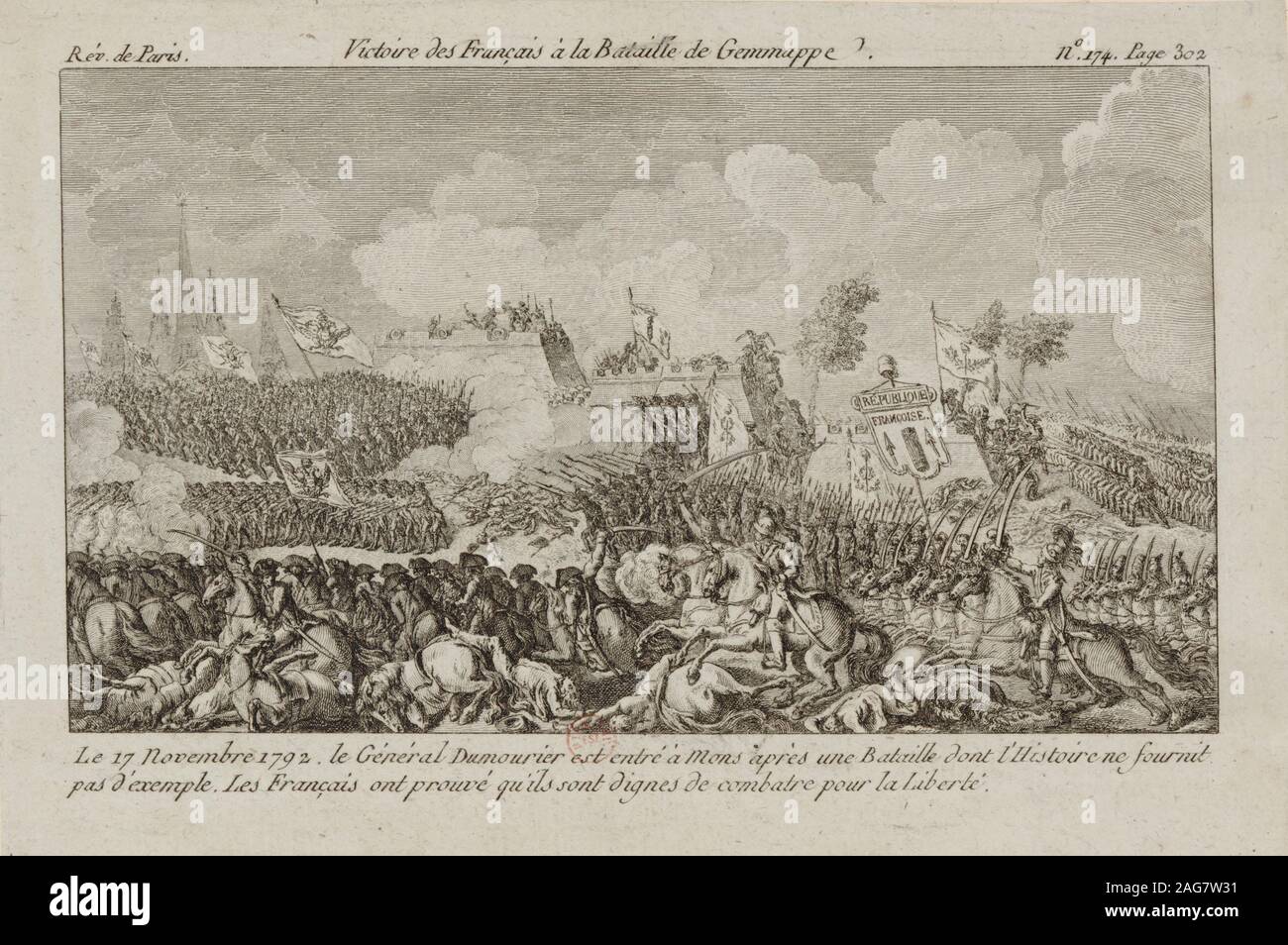 The Battle of Jemappes, 1792. Found in the Collection of Biblioth&#xe8;que Nationale de France. Stock Photo