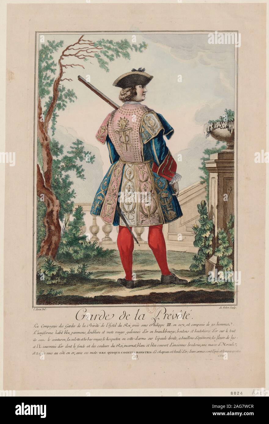 Gardes de la pr&#xe9;v&#xf4;t&#xe9;, 1756. Found in the Collection of Biblioth&#xe8;que Nationale de France. Stock Photo