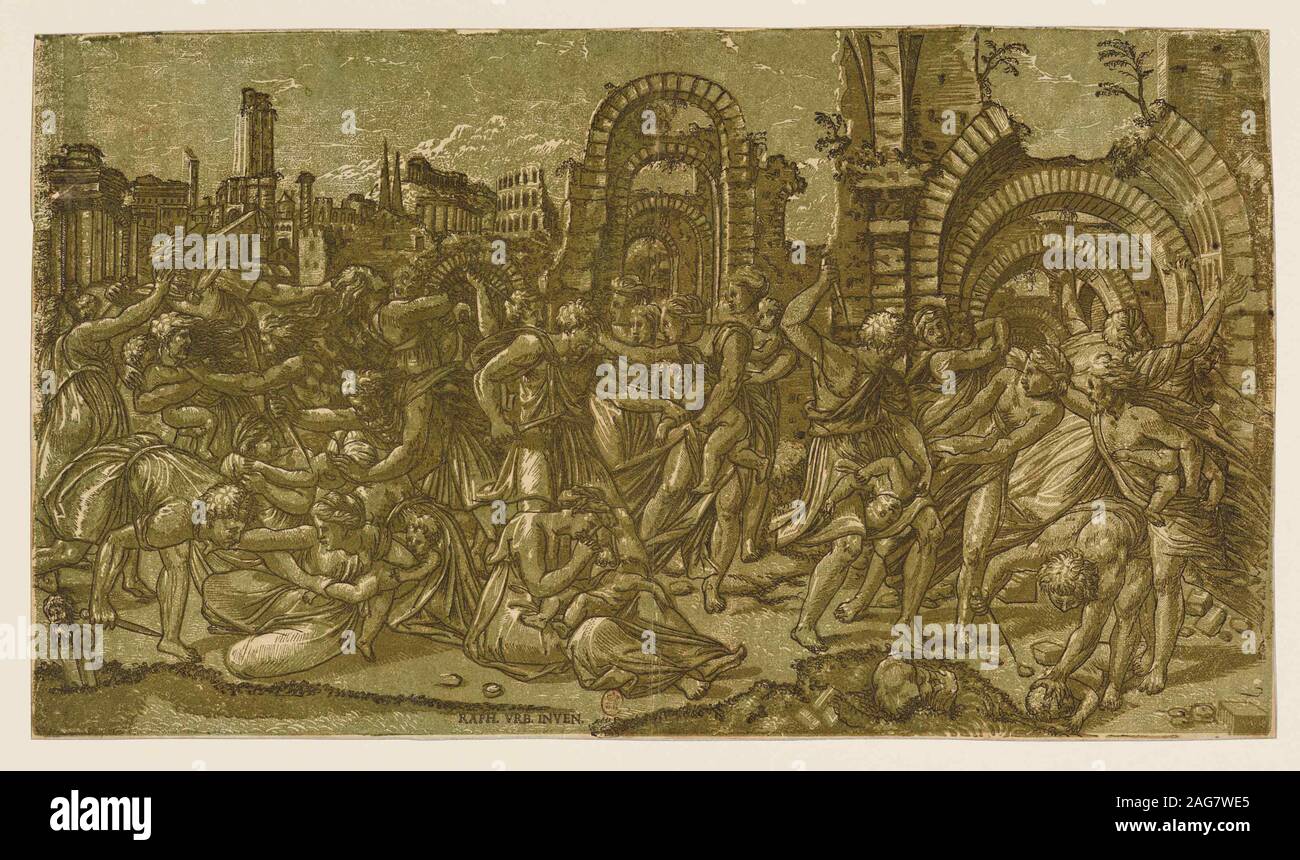 The Massacre of the Innocents (After Raphael), 1544. Found in the Collection of Biblioth&#xe8;que Nationale de France. Stock Photo