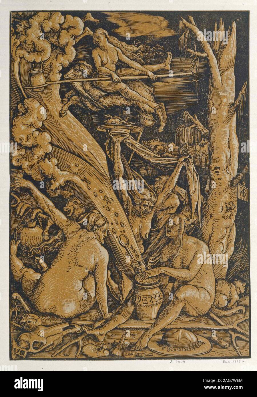 Witches, 1510. Found in the Collection of Biblioth&#xe8;que Nationale de France. Stock Photo