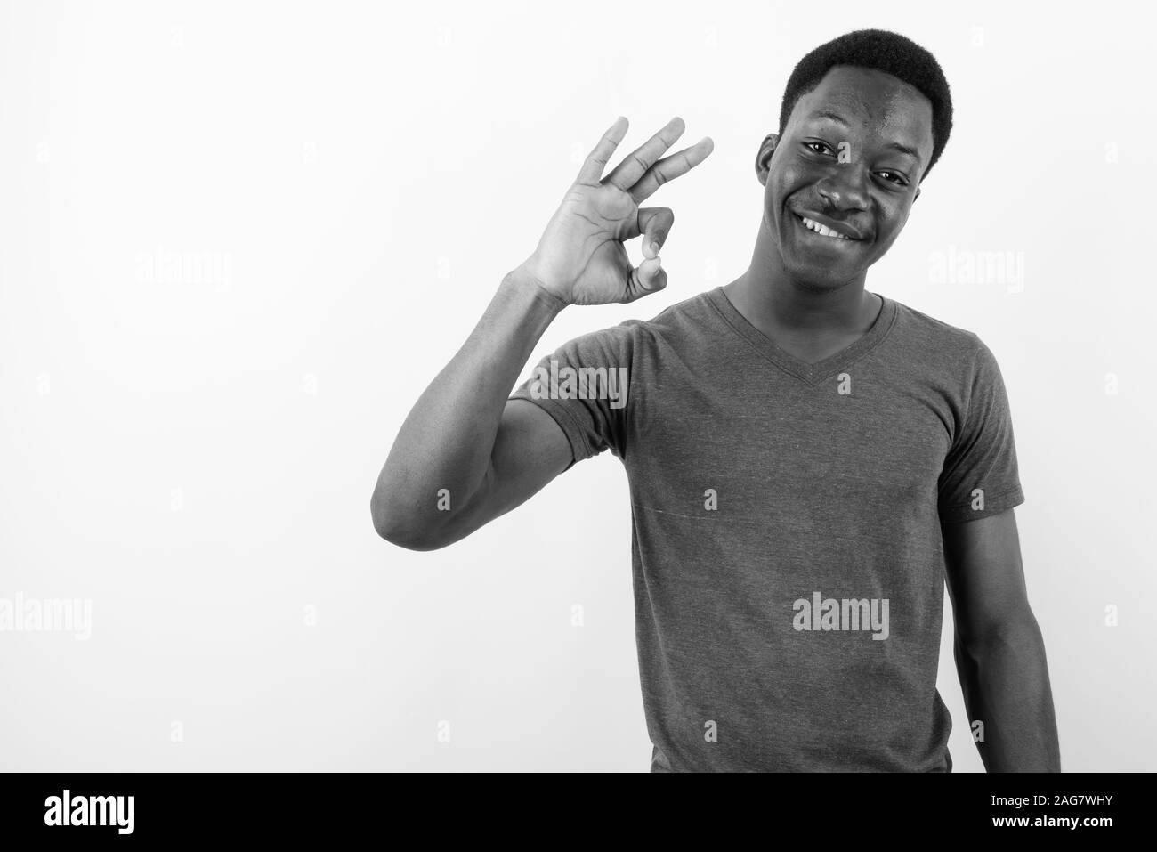 Ok african man Black and White Stock Photos & Images - Alamy