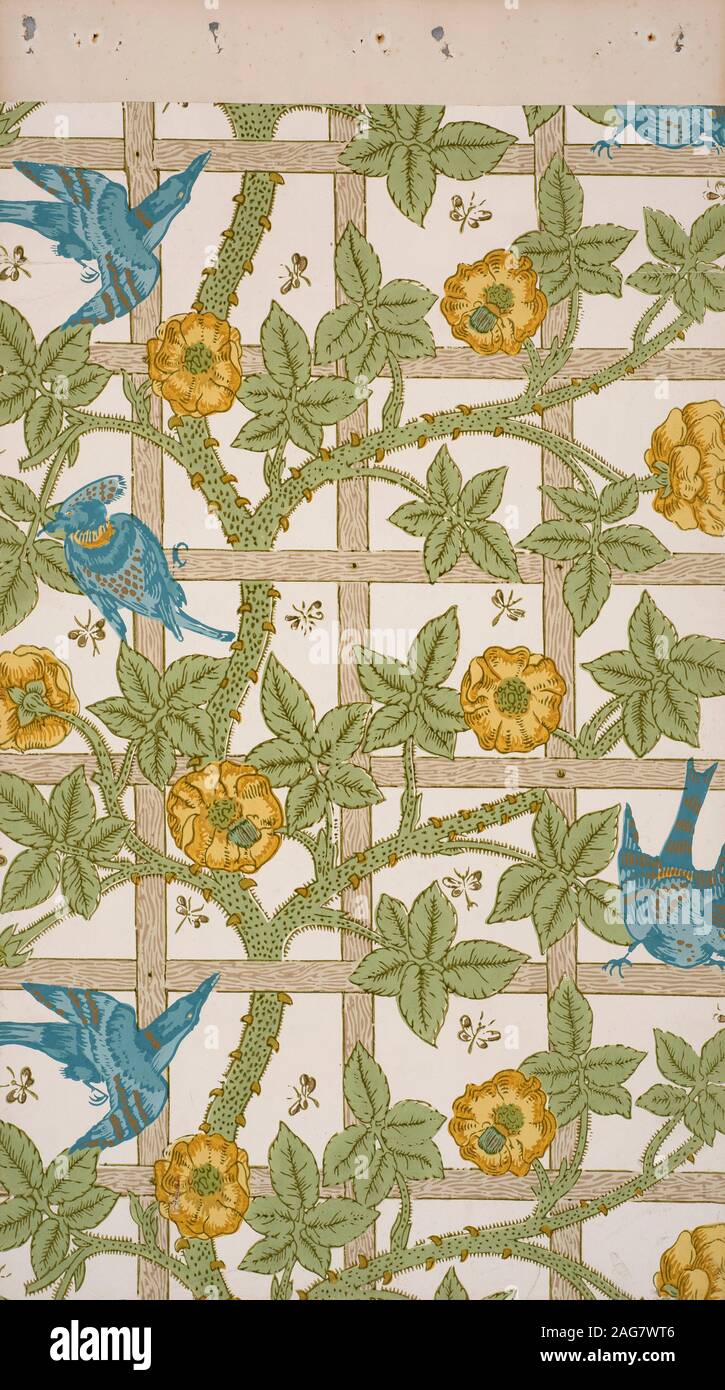 Trellis. Wallpaper, 1862. Found in the Collection of The William Morris  Society Stock Photo - Alamy