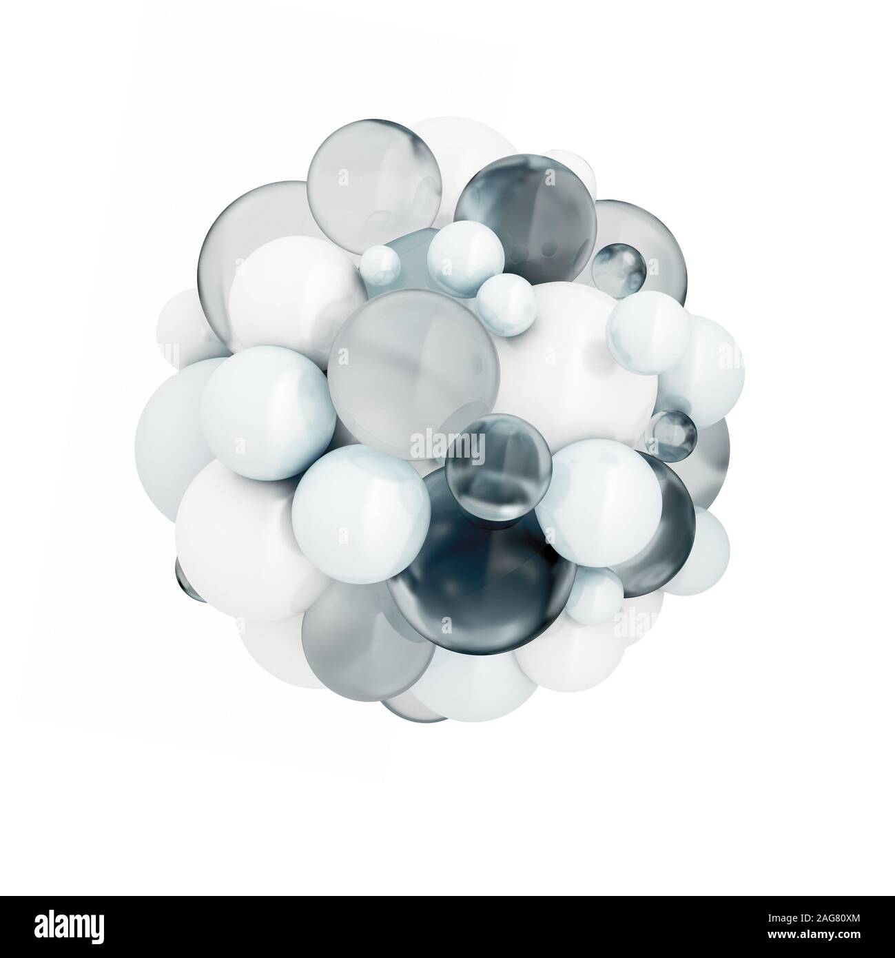 Background with balls. 3d rendering, 3d illustration Stock Photo - Alamy
