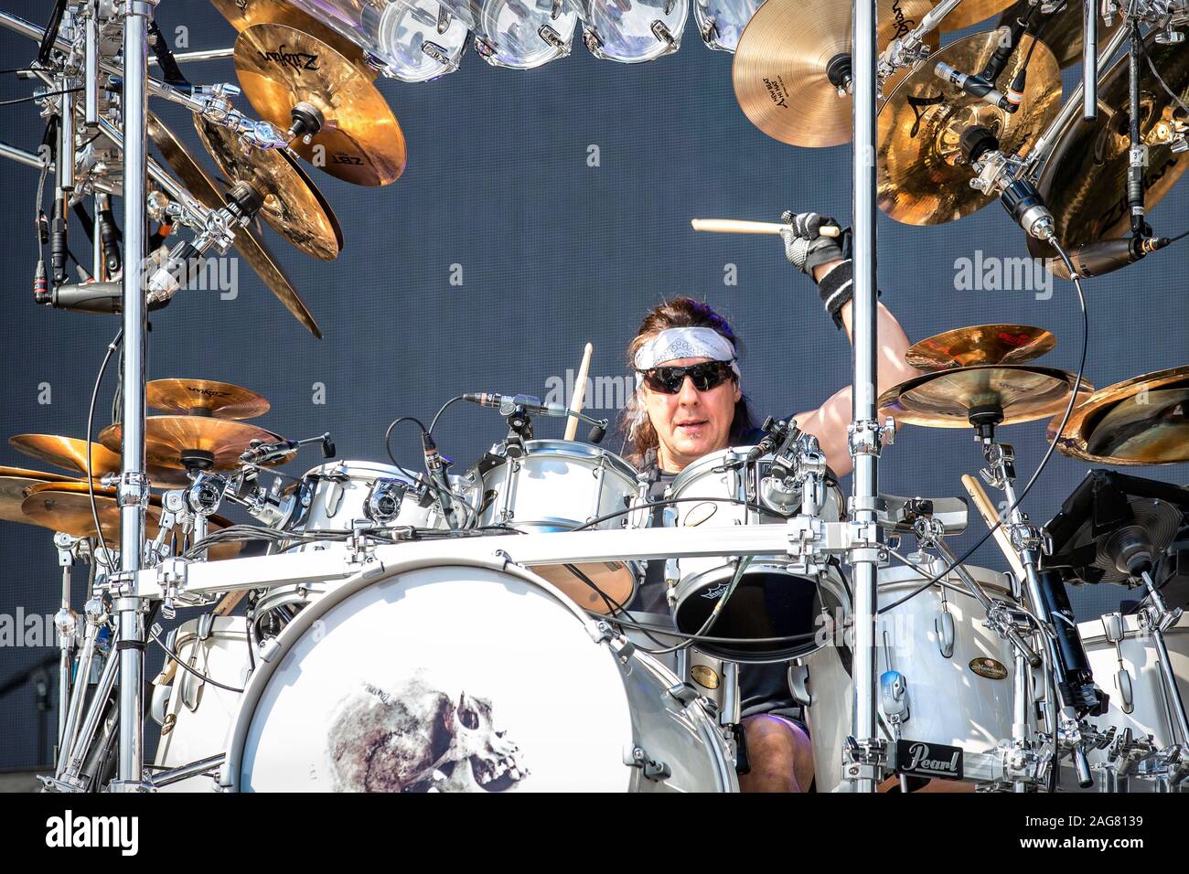 Oslo Norway 29th June 2019 The American Progressive Metal Band Dream Theater Performs A Live Concert During The Norwegian Music Festival Tons Of Rock 2019 In Oslo Here Drummer Mike Mangini Is