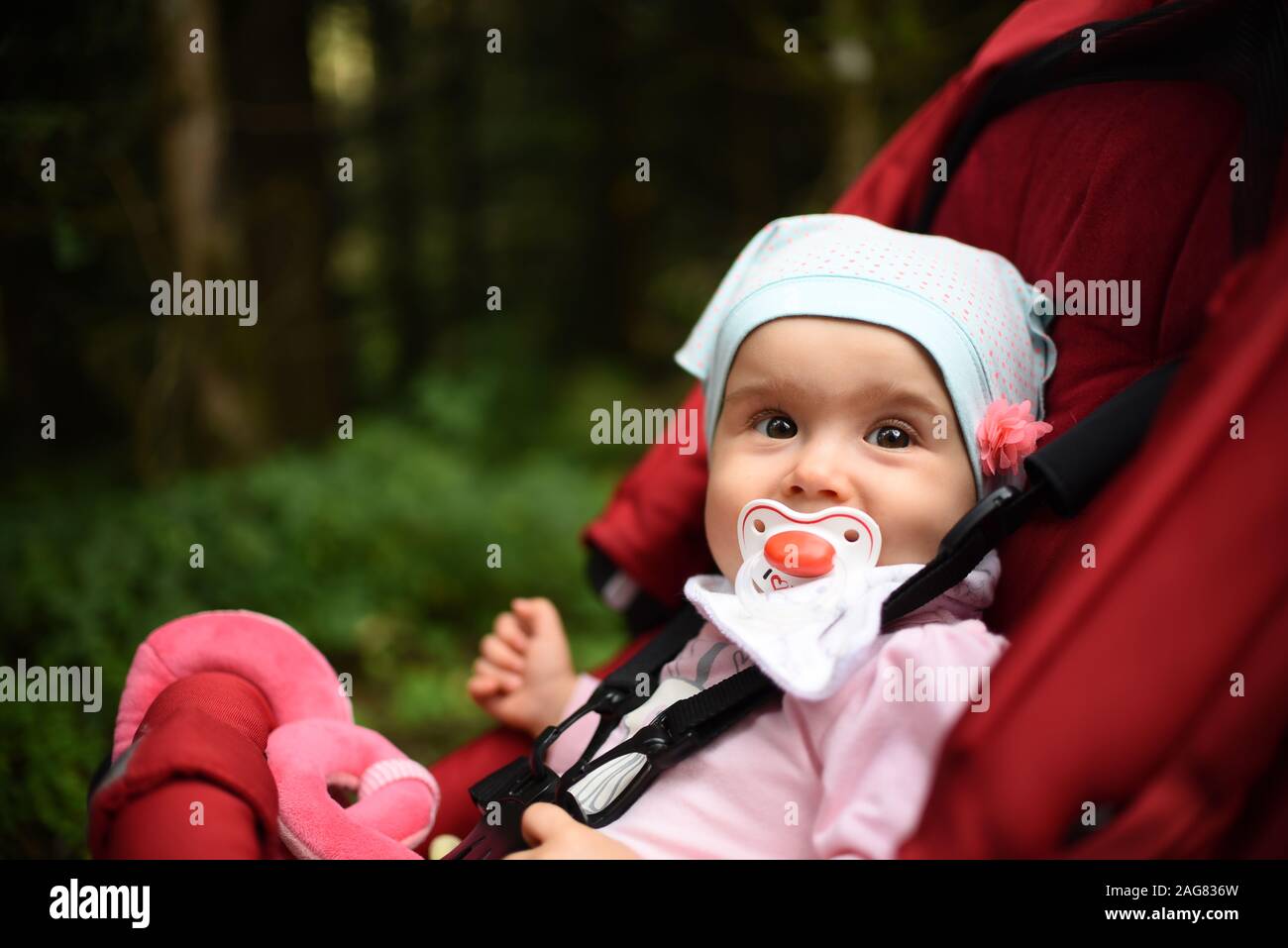 red stroller for girl