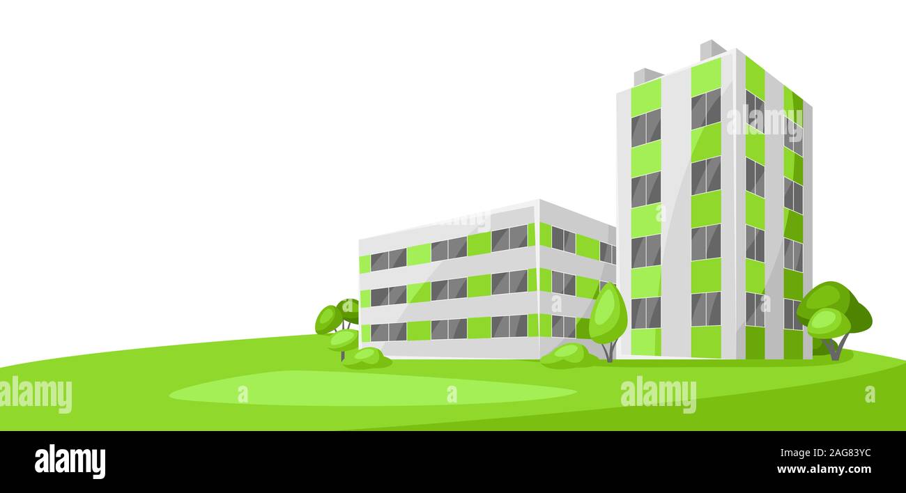 Green town concept illustration Stock Vector Image & Art Alamy