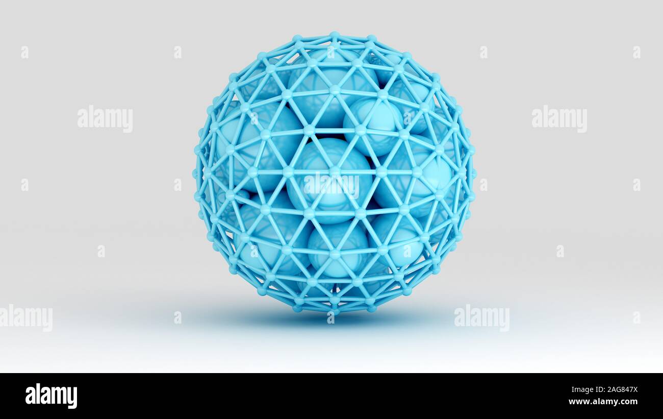 Background with balls. 3d rendering, 3d illustration Stock Photo - Alamy