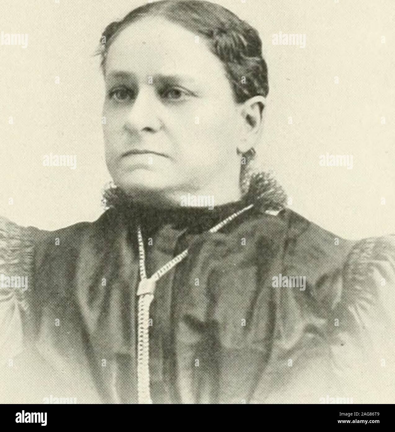 . A Biographical history of Nodaway and Atchison counties, Missouri : compendium of national biography. WASHINGTON DOWNING.. MARTHA ANN DOWNING Stock Photo