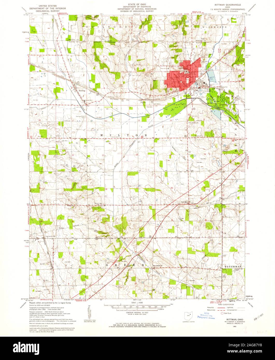 Rittman map hi-res stock photography and images - Alamy