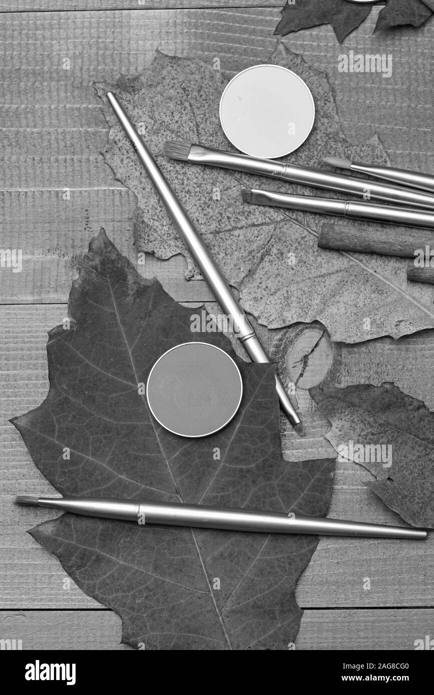 Feminine beauty cosmetics concept Black and White Stock Photos & Images ...