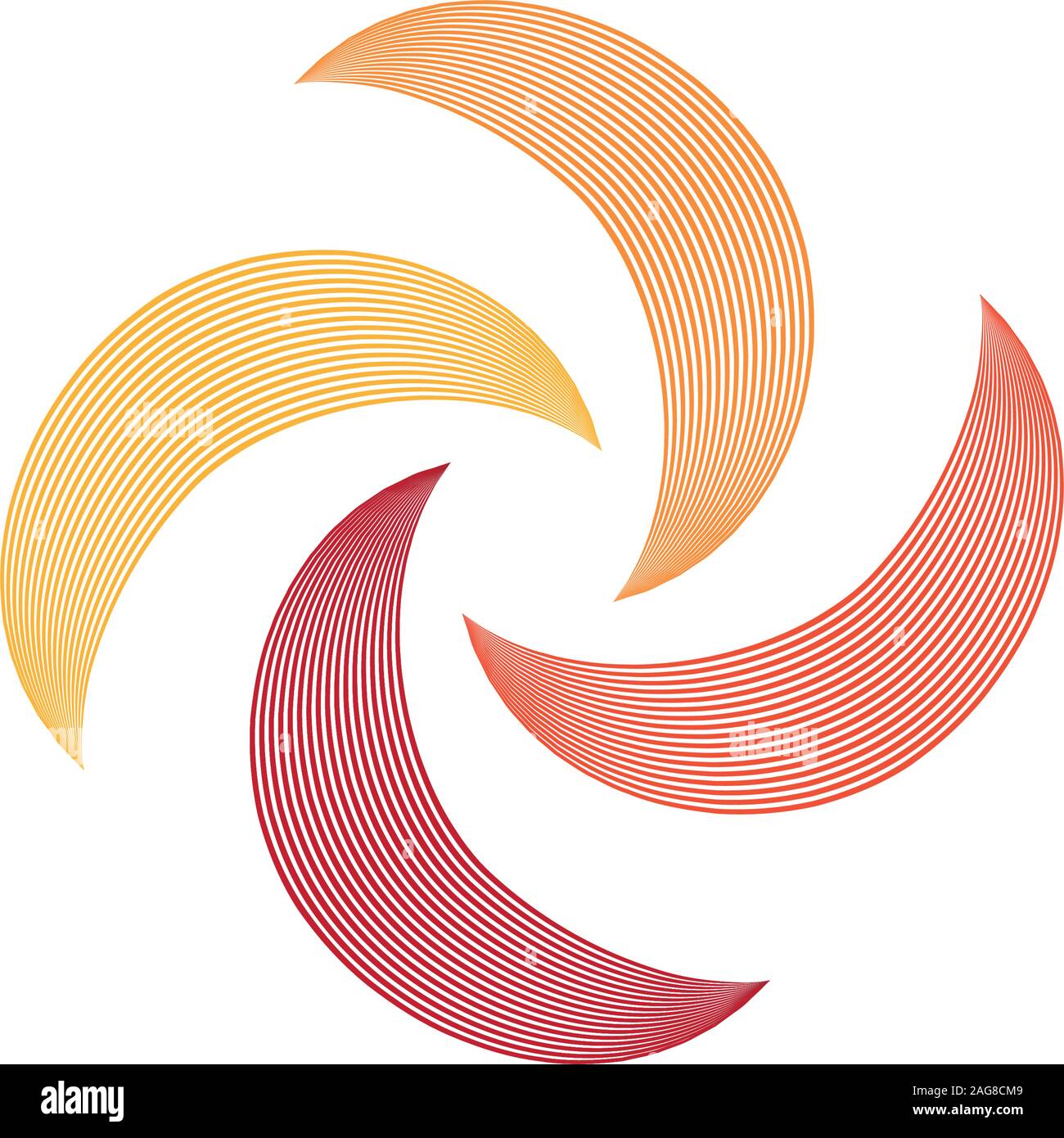 Abstract swirl icon, Hurricane logo, boomerang isolated symbol, vector illustration. Stock Vector