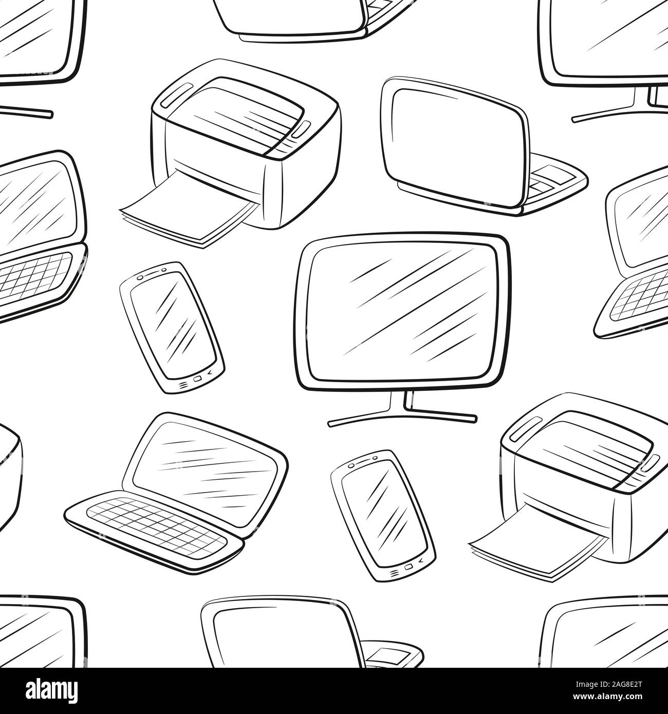 Printer pattern seamless background Stock Vector Images - Alamy