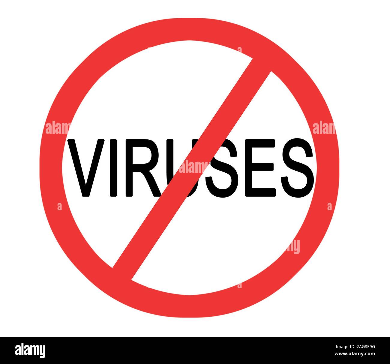 Sign No viruses Stock Photo