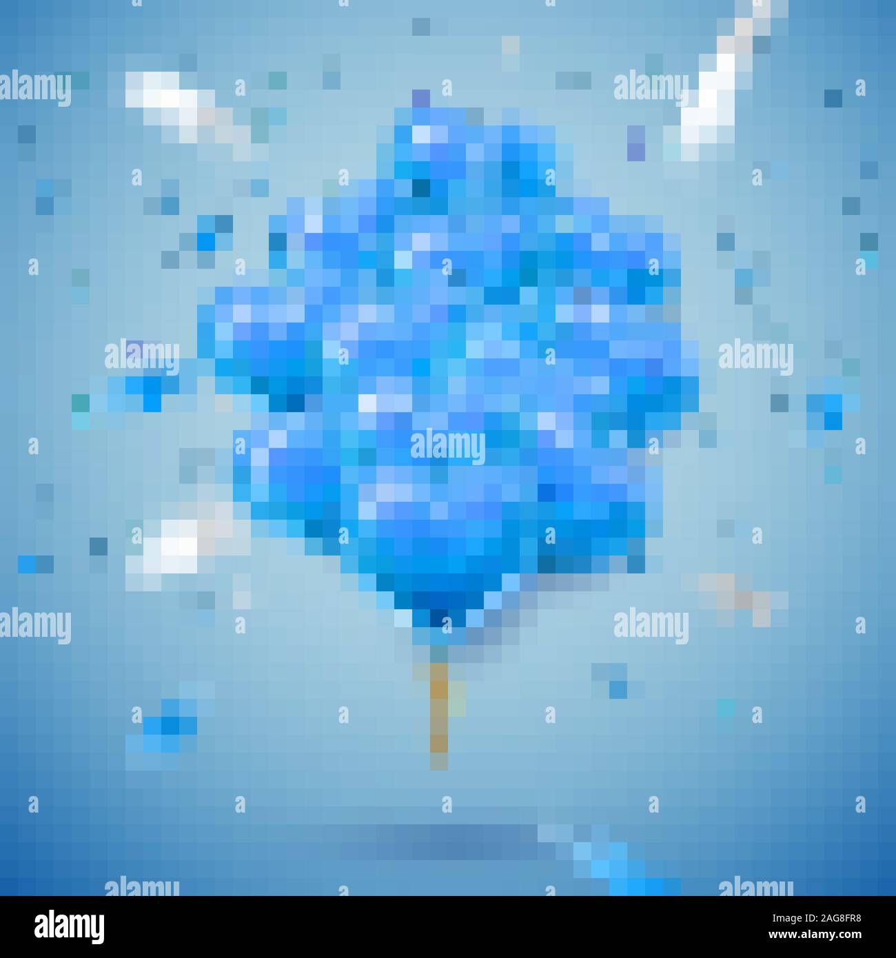 Happy Valentines Day background, blue balloon in form of heart with ...