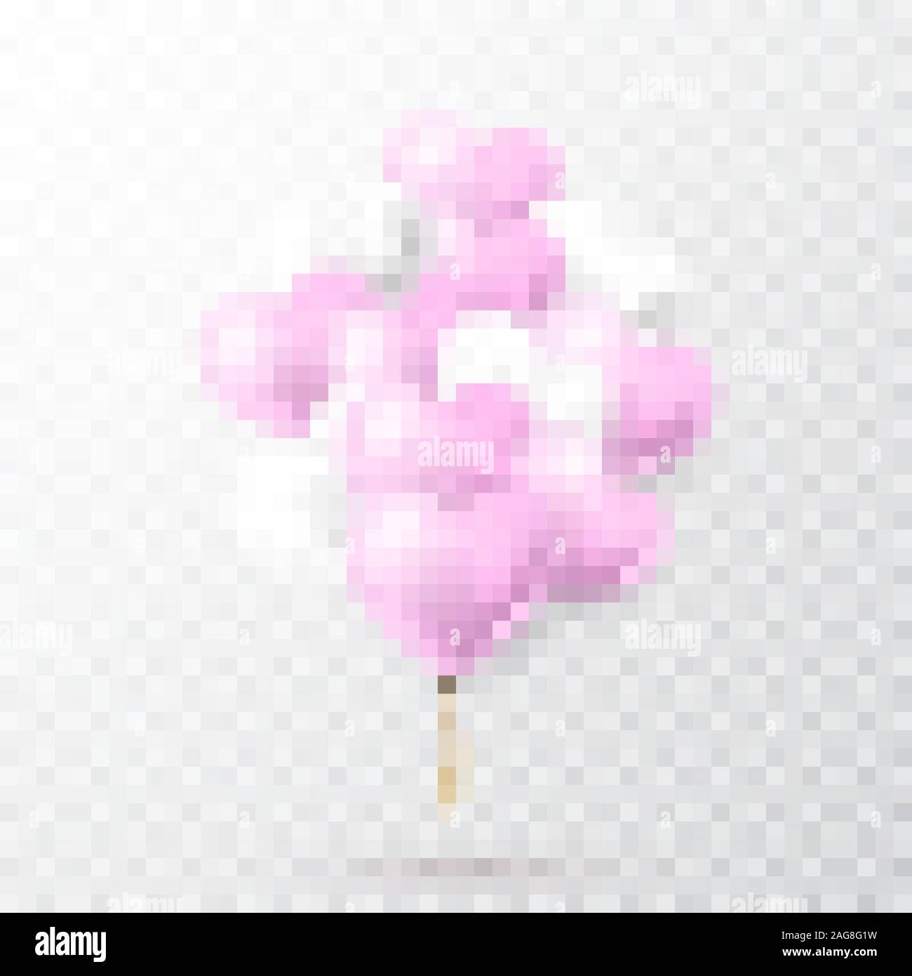 Happy Valentines Day background, flying bunch of pink and white helium ...
