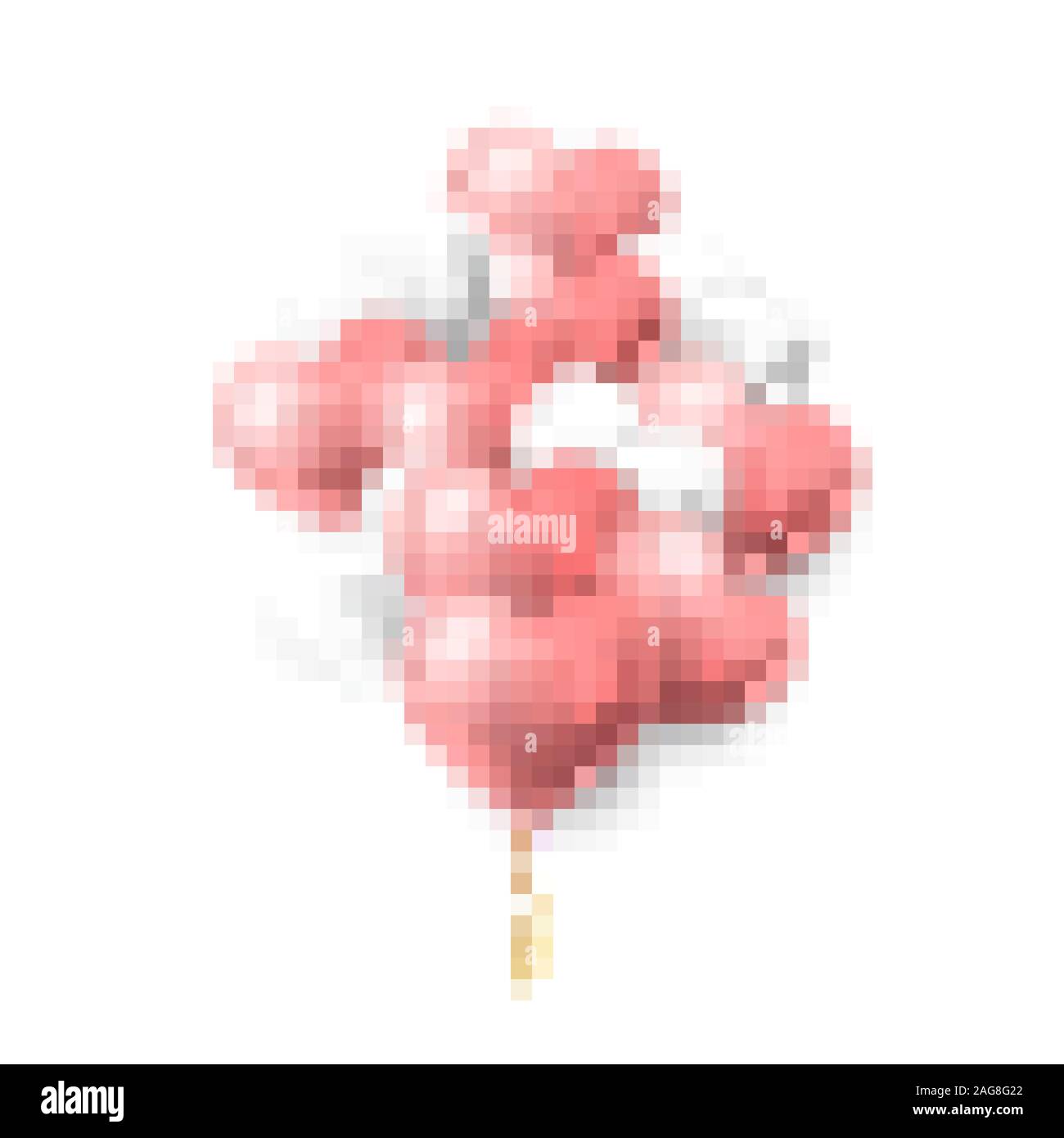 Happy Valentines Day background, flying bunch of pink and white helium ...