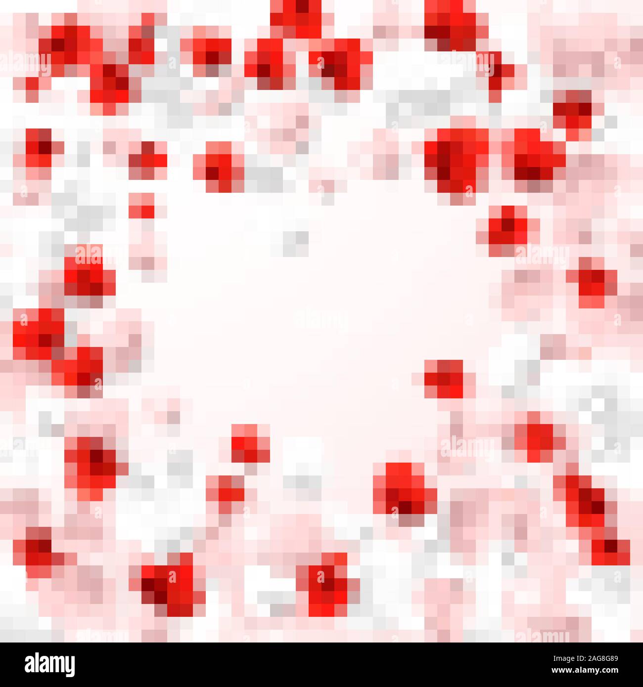 Happy Valentines Day background, flying red, pink and white hearts ...