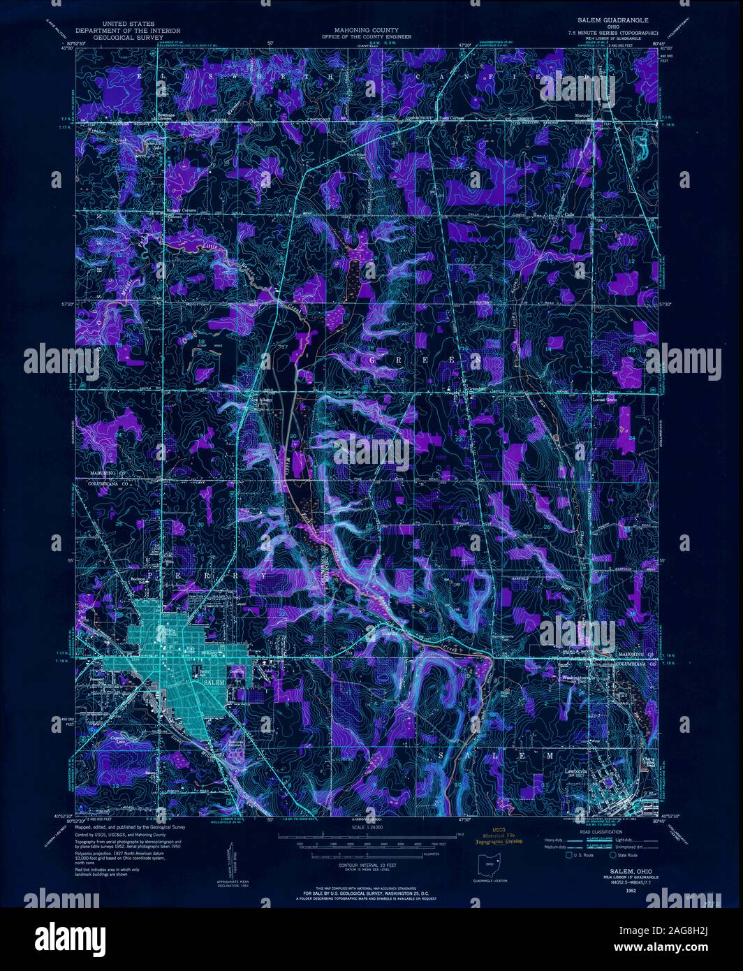 Map of salem ohio hires stock photography and images Alamy