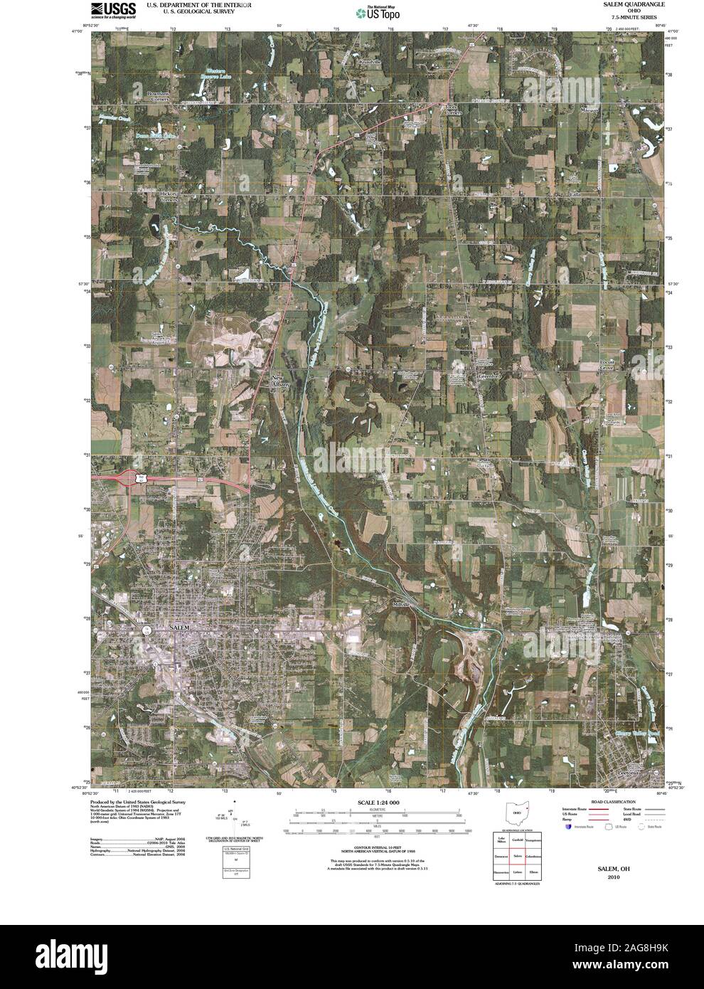 Map of salem ohio hires stock photography and images Alamy