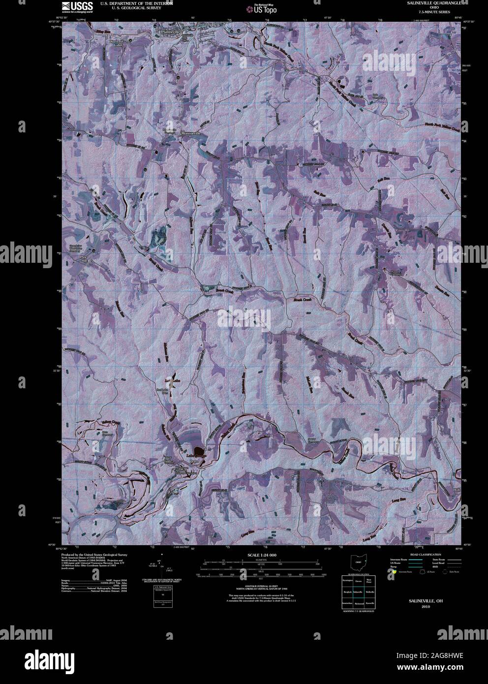 Map of salineville ohio hires stock photography and images Alamy