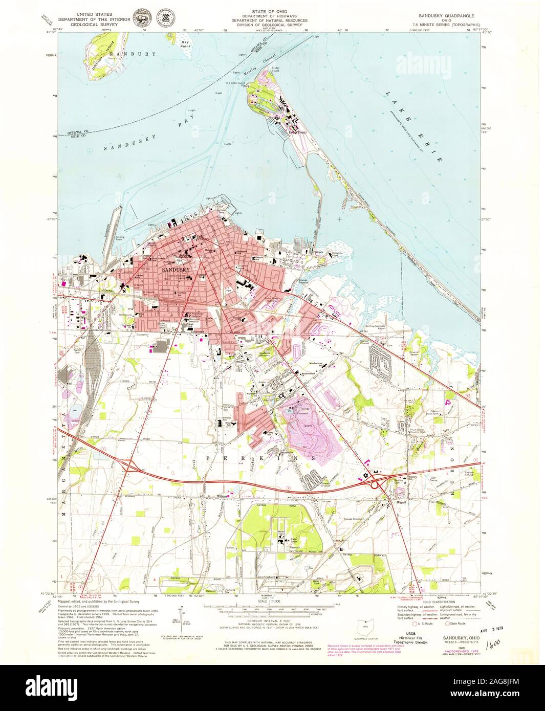 Map of sandusky hi-res stock photography and images - Alamy