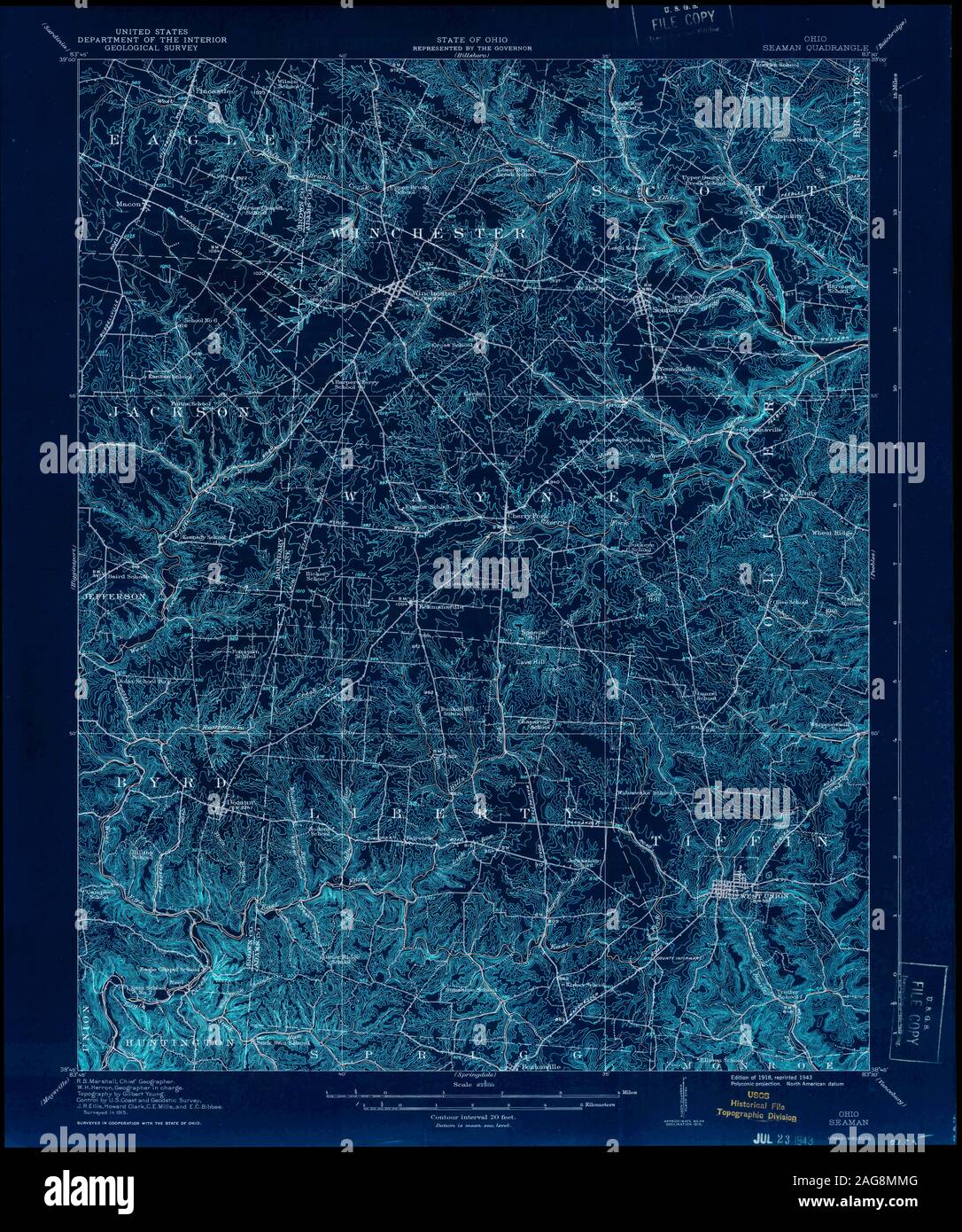 Seaman ohio map hires stock photography and images Alamy