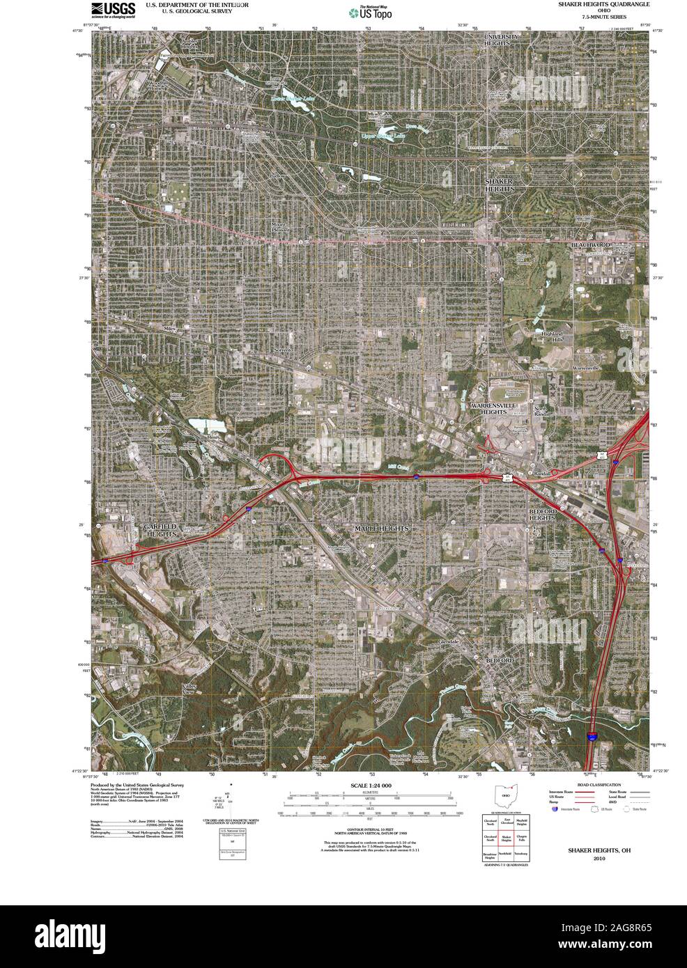 Map of shaker heights hires stock photography and images Alamy