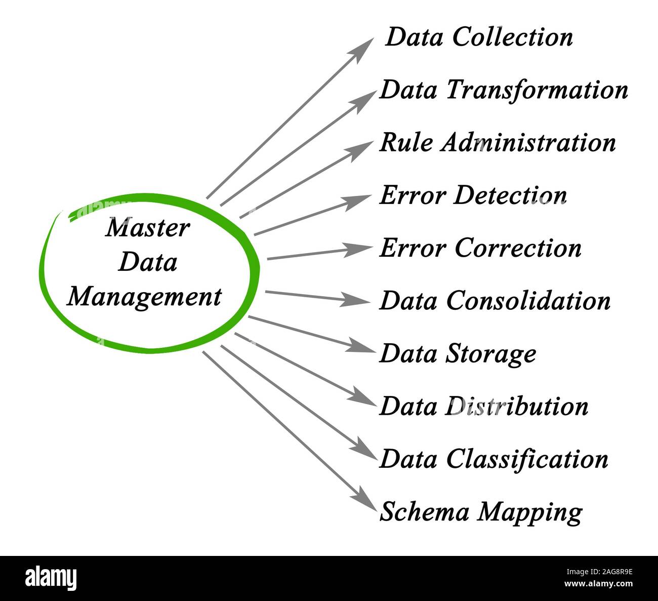 Diagram Of Master Data Management Stock Photo Alamy