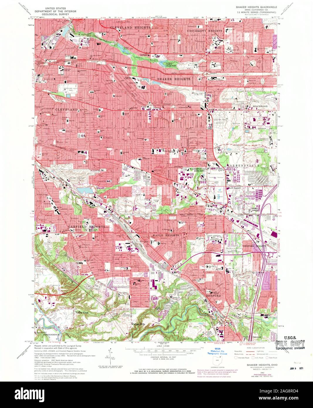 Map of shaker heights hires stock photography and images Alamy