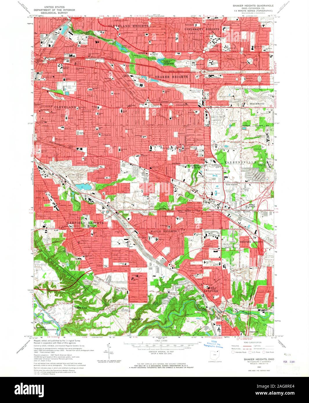 Map of shaker heights hi-res stock photography and images - Alamy