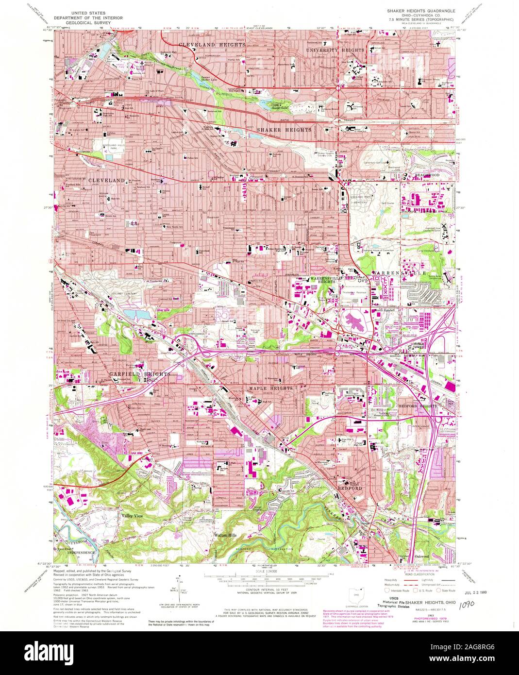 Shaker heights ohio map hires stock photography and images Alamy