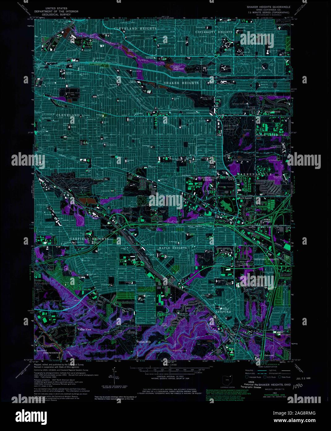 Map of shaker heights ohio hires stock photography and images Alamy