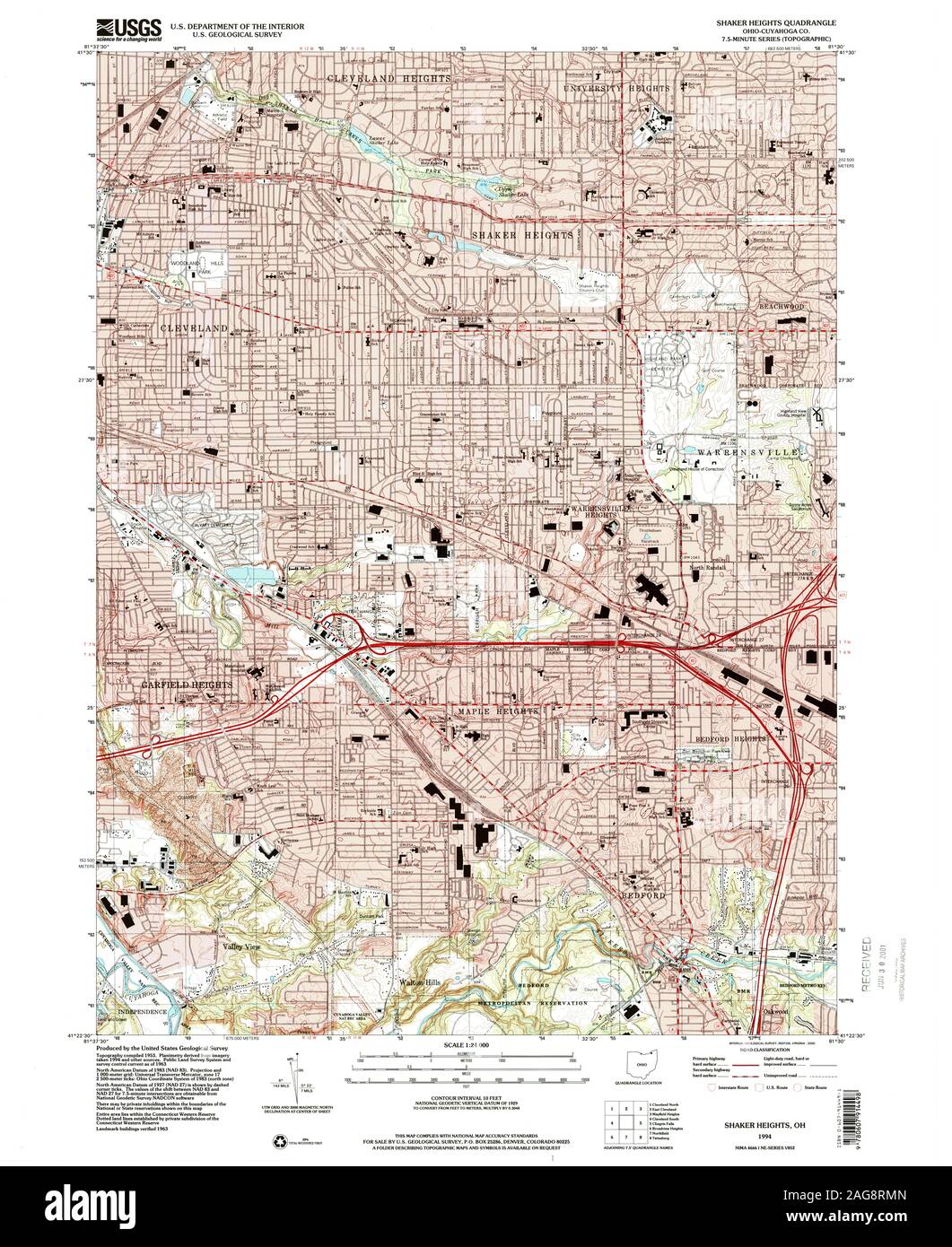 Map of shaker heights hires stock photography and images Alamy