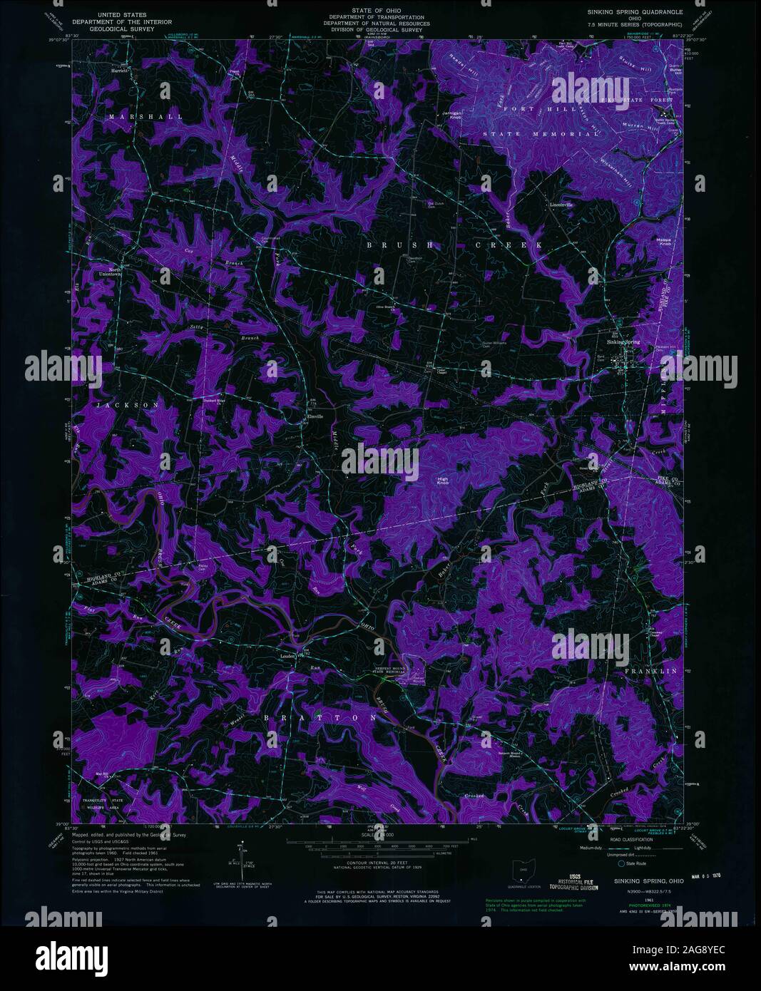 Map of sinking spring hires stock photography and images Alamy