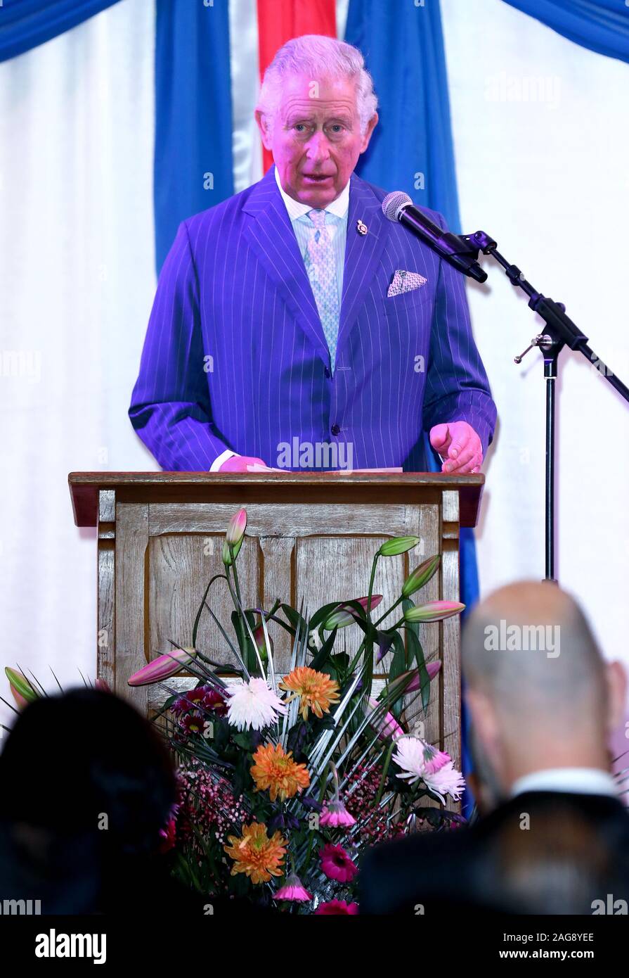 The Prince of Wales makes a speech as he attends an advent service at the Emmanuel Christian Fellowship Church in London to remember those affected by the Easter Attacks in Sri Lanka. PA Photo. Picture date: Wednesday December 18, 2019. Photo credit should read: Tim Whitby/PA Wire Stock Photo