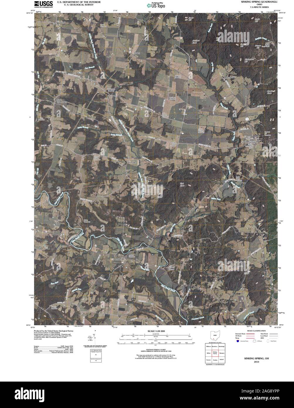 Map of sinking spring hires stock photography and images Alamy