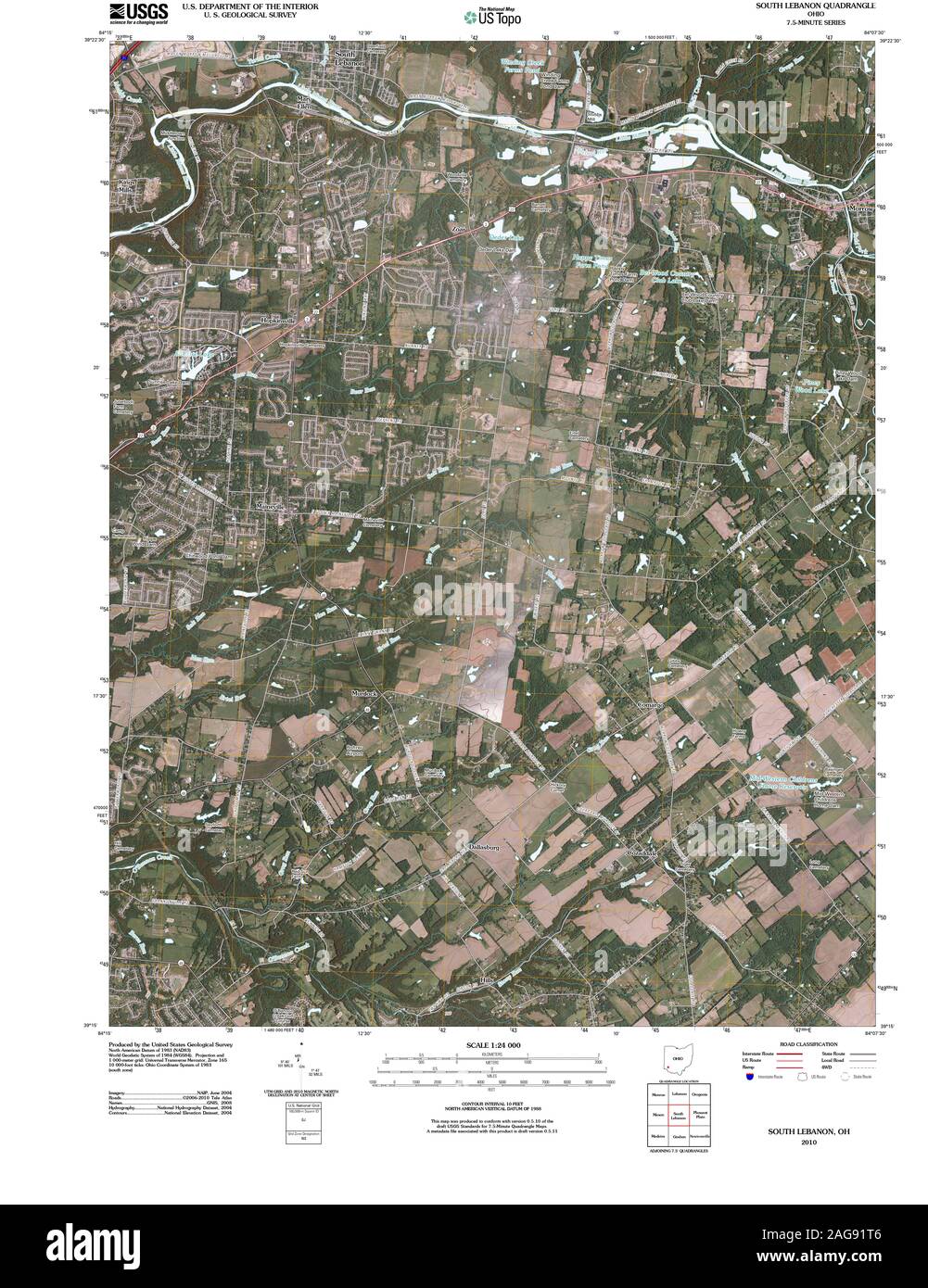 Map of lebanon ohio hires stock photography and images Alamy