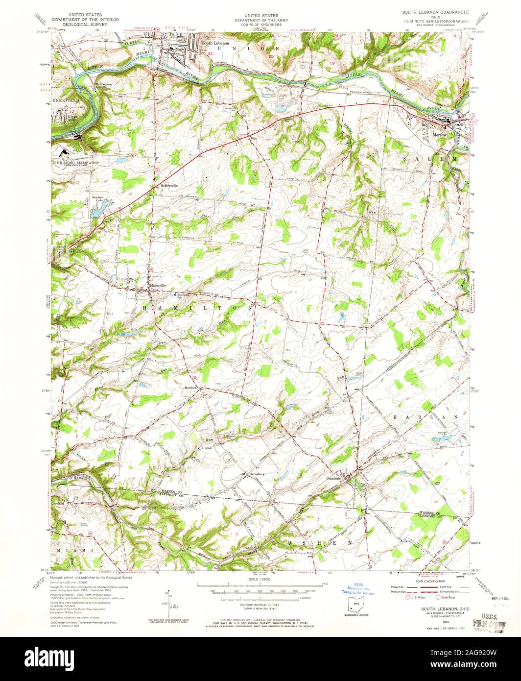 Map of lebanon ohio hires stock photography and images Alamy