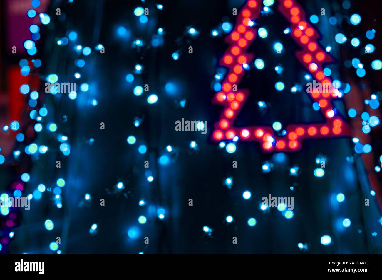 Pink And Blue Christmas Lights 