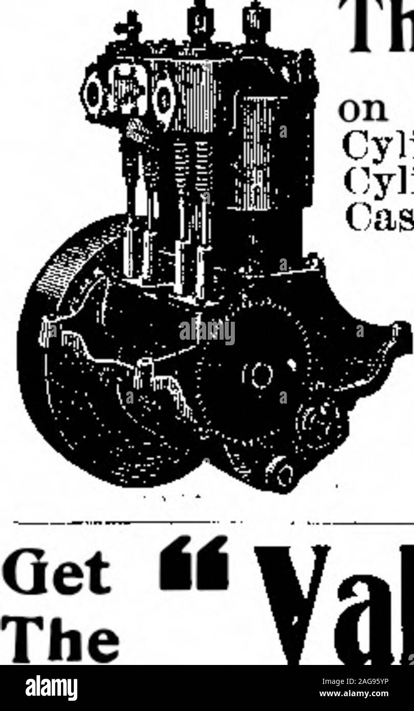 . Scientific American Volume 92 Number 11 (March 1905). The Right Kind of a Motor on land or water. Salisbury DoubleCylinder Motor i% x 5. Water JacketCylinders and Head, Aluminum CrankCase, Self-Oiling, Nickel Steel Valves,Forged Steel Shaft. SalisburyMotors are Reliable. Prices mod-erate. Send for Catalogue. BUFFALO ENGINE CO., Mfrs.272-274 Michigan St., Buffalo, N. Y. Valveless Stock Photo