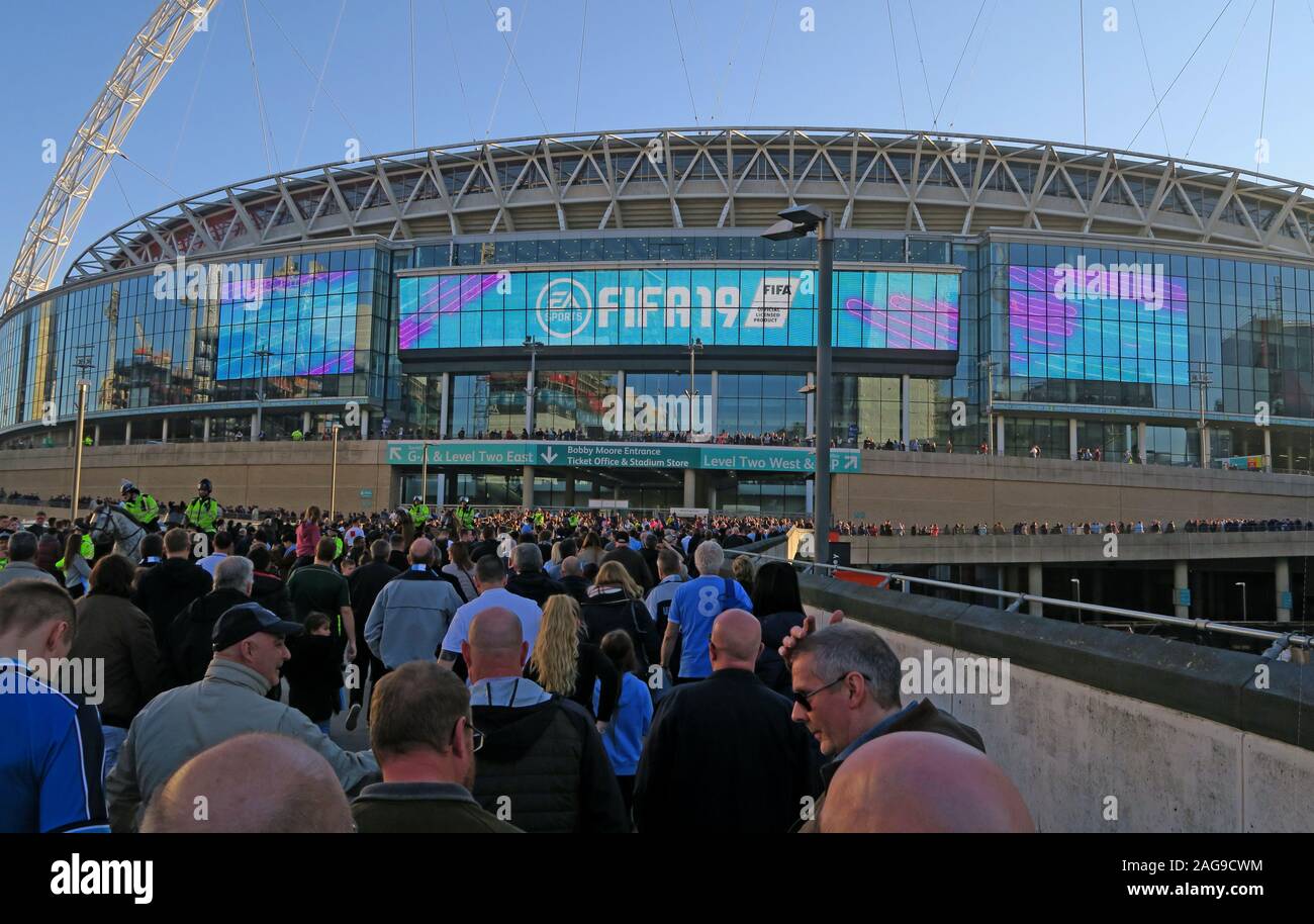 MCFC,Manchester City,Manchester City Football Club vs Chelsea,Carabao cup final 24/02/2019 Wembley stadium, London, England, UK - Feb2019 Stock Photo
