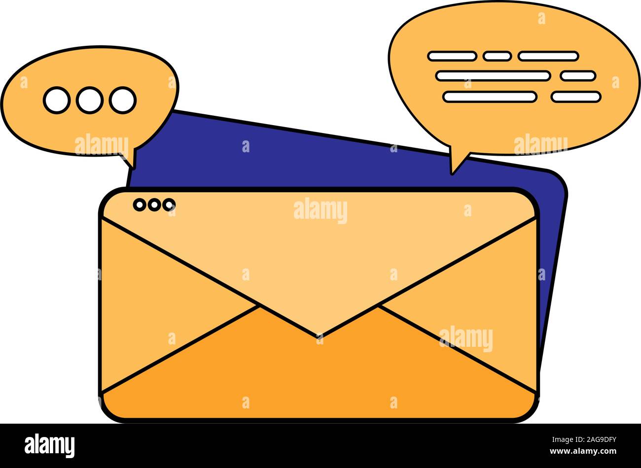 Envelope and bubbles design, Email mail message letter marketing ...
