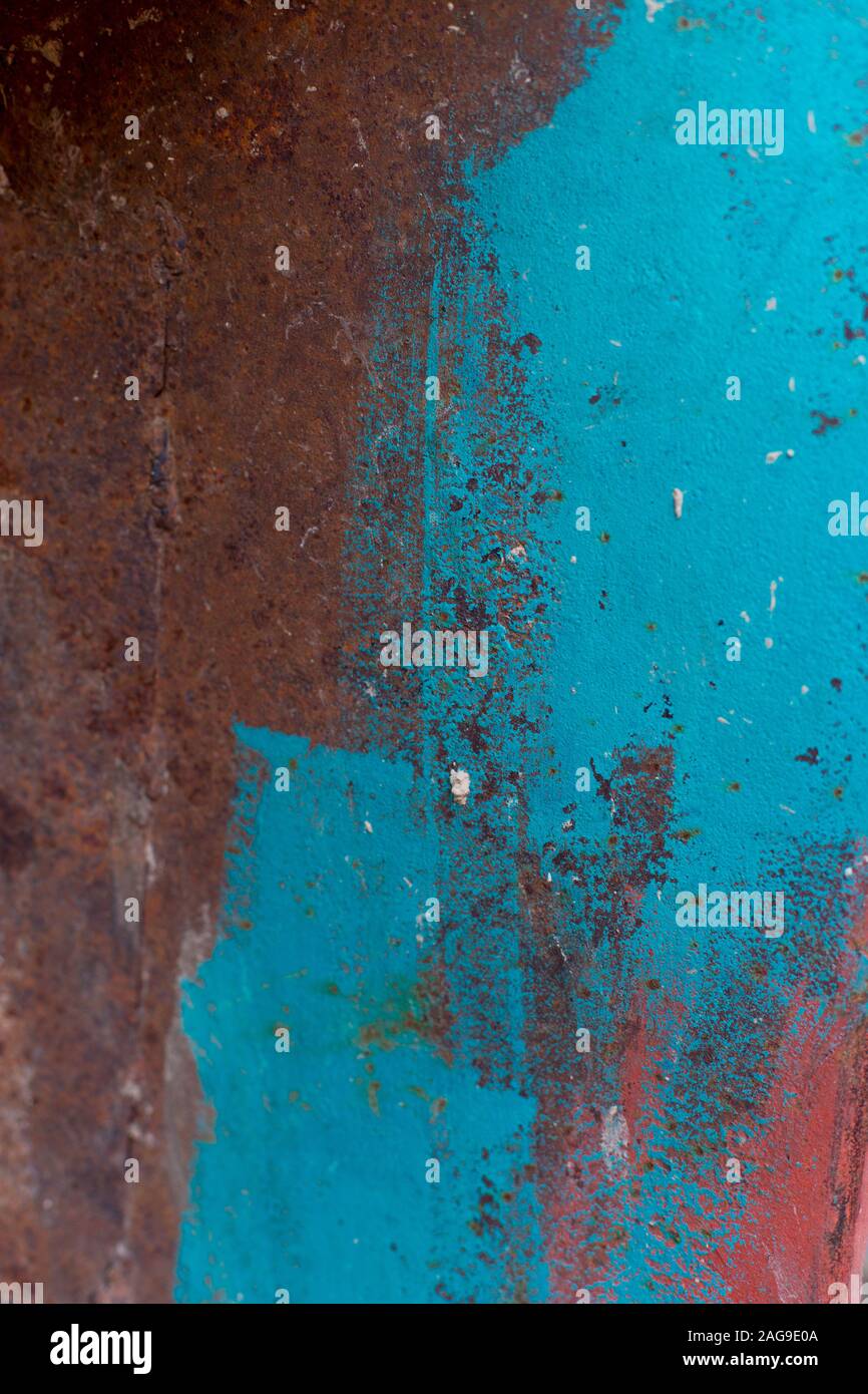 Old metal background texture with blue paint Stock Photo - Alamy