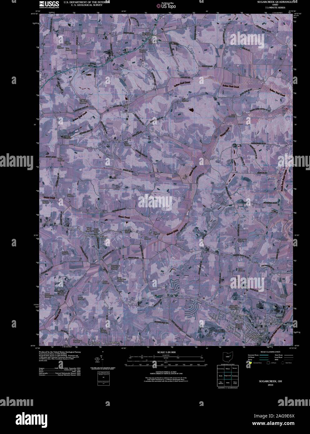 Map of sugarcreek hires stock photography and images Alamy