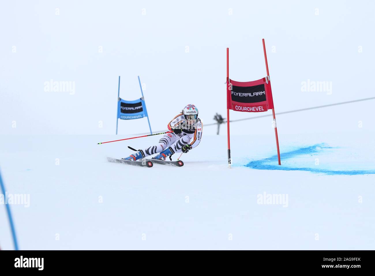 17 Dec 2019 Courchevel France Audi FIS World Cup 2019/20 Womens Giant Slalom Stock Photo