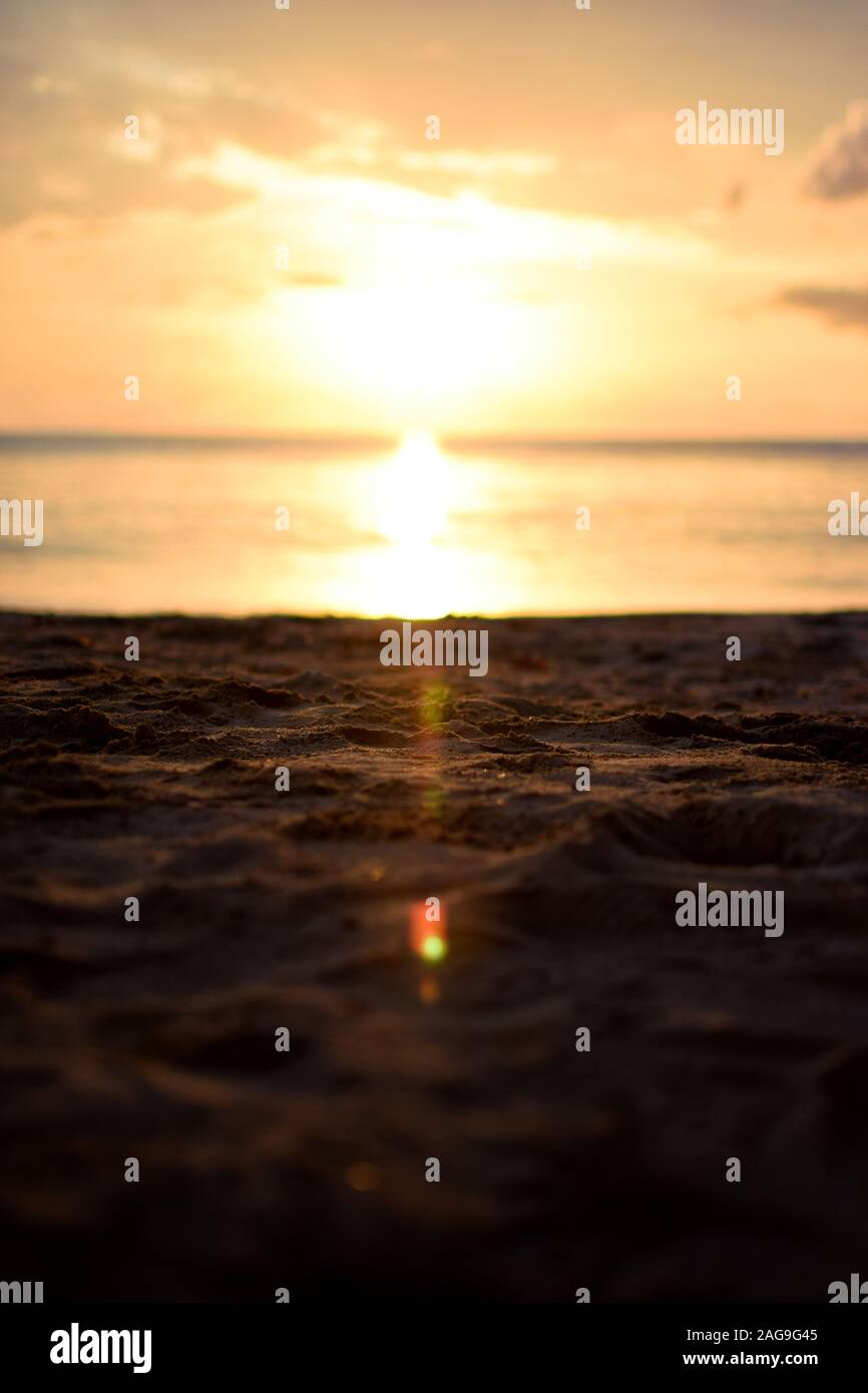 Beautiful scenery of the sunset reflected in the sea - great for ...