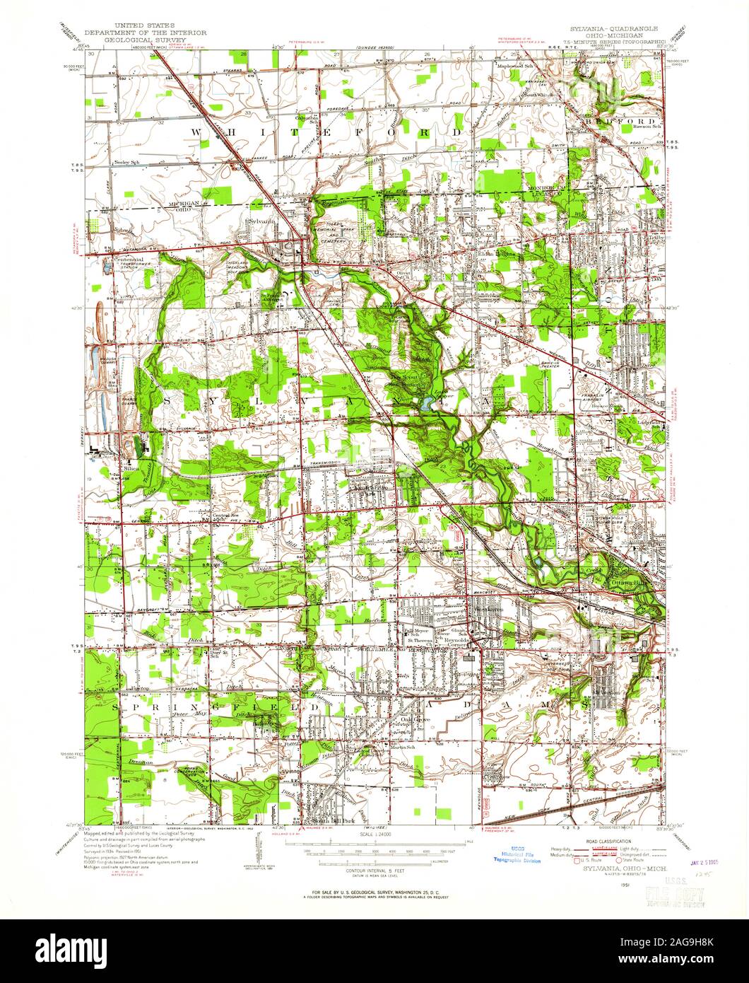 Map of sylvania ohio hires stock photography and images Alamy