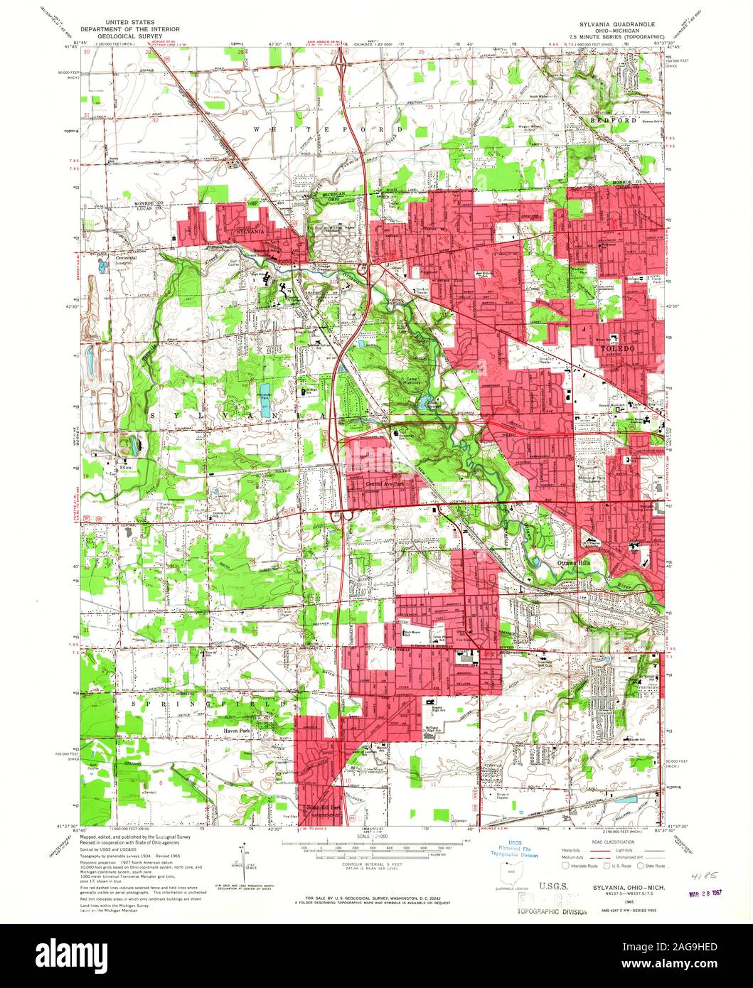 Map of sylvania ohio hires stock photography and images Alamy